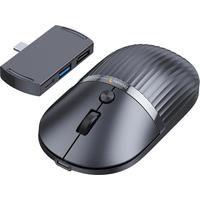 ProtoArc USB C Bluetooth Wireless Mouse Multidevice Rechargeable Laptop HubMouse with USB C Hub