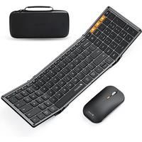 ProtoArc XKM01 TriFold Bluetooth Wireless Keyboard and Mouse Combo Protable Slim 2.4g Full Size 105