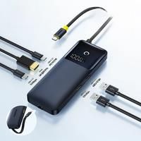 Baseus USB Hub for HDMI 4K@60Hz USB 3.1 10Gbps Hub 100W+20W Dual Fast Charging Cable Docking Station