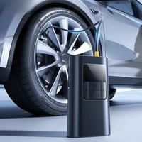 Baseus 2 in 1 Car Air Pump Wired/Wireless Car Air Compressor Dethable Flashlight 6000mAh Power Bank