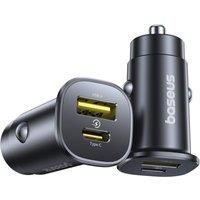 Baseus 30W USB Car Charger Type C Fast Charging Dual Port Car Phone Charger Adapter For iPhone Samsung Xiaomi Huawei In Car