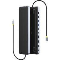 Baseus EH3 12-in-1 USB C Hub HDMI DP 4K 60Hz Triple Display 3.2 for MacBook Laptop PD 100W Type C HUB with Stand Docking Station