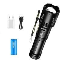 770000LM 500W Led Most Powerful Flashlight 18650 XHP50 USB Rechargeable High power Torch light 10000mAh Tactical Lantern lamp