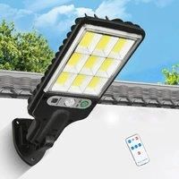 Solar Street Lights Outdoor 108COB LED With Lights Reflector 3 Lighting Modes Human Body PIR Motion