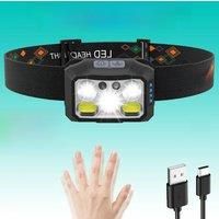 Headlamp Flashlight Super Bright LED Rechargeable Headlight with White Red Light Waterproof Motion