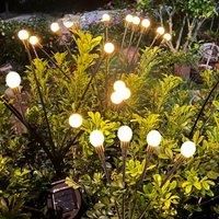 Super LED Solar Garden Lights Powered Firefly Lights Outdoor Waterproof Vibrant Garden Lights for