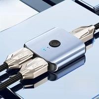 llano HDMI 2.0 Switch, Ultra HD 4K Bi-Directional HDMI Switcher Splitter Supports 4K@60Hz, Aluminum