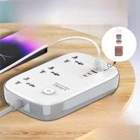 LDNIO Universal Power Strip with 65W GaN USB Charer 3250W Extension Cable Network Filter Surge