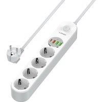 LDNIO Network Filter With USB Type C 2M Extension Cable Tee Socket 220 Phone Charger Adapter For europlug Electrical Splitter