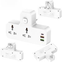 LDNIO Power Strip Plug 2500W Extension Adapter 2AC Universal Travel Adapter EU UK US Electrical