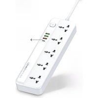 LDNIO Power Strip With 4 USB Extension Socket Plug 5 AC Outlet USB Fast Charging Charger For Phone
