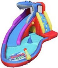 Happy Hop Bouncy Castle Sharks Club  15ft 3yrs+  With Pool, Water Cannon & Slide