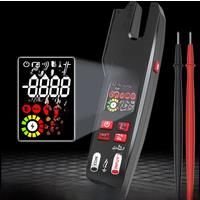 BSIDE U6 Electrical Tester with Infrared Thermometer AC DC Current Clamp Meter 600A Colour LCD 9999 Counts Auto Range Open Jaw Smart Digital Multimeter with VFC Rechargeable Battery and Case