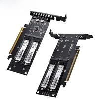 JEYI 4 SSD M.2 X16 PCIe 4.0 X4 Expansion Card with Heatsink, Supports 4 NVMe M.2 2280 up to 256Gbps,