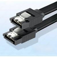 JEYI SATA Cable III 6Gbps 40CM Straight Bend HDD SDD Data Cable with Locking Latch for SATA HDD SSD