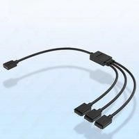 JEYI 1 to 3 ARGB Splitter Cable, 5V 3Pin Addressable RGB Extension Cable with 3 Pin Female