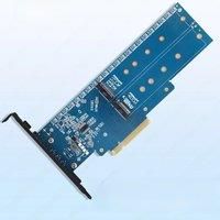 Dual NVMe PCIe Adapter, JEYI M.2 NVMe SSD to PCIe 4.0 x8/x16 Card Support M.2 (M Key) NVMe SSD
