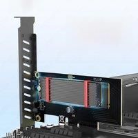 JEYI M.2 PCIe to NVMe Adapter with Aluminum Heatsink, 64Gbps PCIe4.0 X4 Gen4 NVMe M.2 Expansion