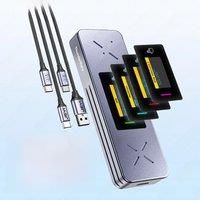 JEYI Visual Smart M.2 NVMe / SATA SSD Enclosure, USB 3.2 Gen 2 10Gbps, External M2 Adapter Case