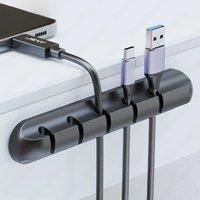 JEYI Adhesive Cable Holder Clips Cord Management Wire Organizer for Desktop USB Charging Cable Nightstand Power Cord Mouse Cable