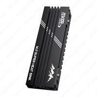 JEYI M.2 2280 SSD Aluminum All black Snow Mountain Design Alloy Heatsink - 10mm Ultra-thin Design for PS5/ITX Game Consoles/PC