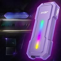 JEYI 20Gbps RGB M.2 NVMe SSD Enclosure, USB 3.2 GEN2x2 Support UASP Trim, 4TB Capacity, Aluminum