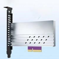 JEYI PCIe 5.0 to M.2 NVMe Adapter Card, PCIE X4/X8/X16 to M2 SSD Coverter with Aluminum Heatsink for
