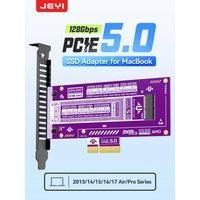JEYI PCIe 5.0 SSD Adapter For MacBook Air/Pro(2013-2017),Supports NVME/AHCI, Speeds Up To 128Gbps,Supports PCIe X4/X8/X16