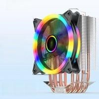 JEYI RGB CPU Cooler 4/6 Heat Pipes Air Tower Radiator PC 12cm PWM Fan for Intel 1700 1200 1150 1155