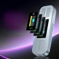 RAGEER Visual Smart M.2 NVMe 2280 Enclosure, Aluminum USB-C Adapter with 10Gbps Data Transfer Speeds
