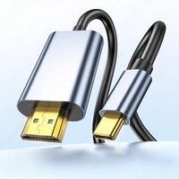 JEYI USB C to HDMI Cable(4K@60Hz), Aluminum Type-c to HDTV Cord for iPhone 16/15 Series, MacBook