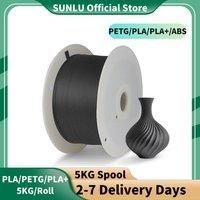 SUNLU 5KG/Roll Large Roll PLA/PETG/PLA+ 3D Printer Filament-Moisture-Proof,Tangle-Free,Perfect For