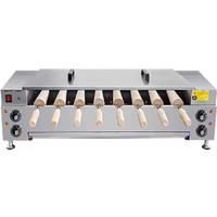 With 8 Roller Electric Hungarian Chimney Cake Maker Chimney Cake Rolls Grill Oven Machine Waffle Maker Bread Roll Baking Machine