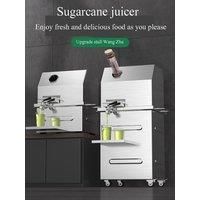 300Kg/H Cane-Juice Squeezer Commercial Sugarcane Juicer Stainless Steel Sugar Cane Crusher Juicer Extracting Processing Machine