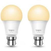 TP-Link Tapo Smart Bulb, Smart WiFi LED Light, B22, 8.7W, Works with Amazon Alexa(Echo and Echo Dot), Google Home, Dimmable Soft Warm White, No Hub Required - Tapo L510B(2-pack)[Energy Class A+]