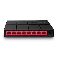 MERCUSYS 8-Port 10/100Mbps Desktop Ethernet Switch/Hub, Ethernet Splitter, Saves power by up to 82%, Plug & Play, no configuration required (MS108G)