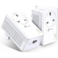 TP-Link TL-PA7017P KIT 1-Port Gigabit Passthrough Powerline Starter Kit, Data transfer speed Up To 1000 Mbps, Ideal for HD/3D/4K video streaming and Online Gaming, No Configuration required, UK Plug