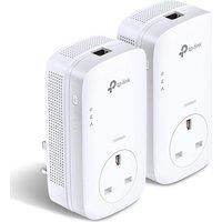 TP-Link TL-PA8010PKIT V2 1-Port Gigabit Passthrough Powerline Starter Kit, Data Transfer Speed Up to 1300 Mbps, Ideal for HD Video Streaming and Online Gaming, No Configuration Required, UK Plug