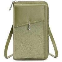 Black Lightweight Pendant Crossbody Phone Bag for Women - Durable Fabric, Multi-Compartment, Classic Style
