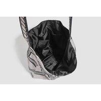 Black Canvas Shoulder Bag for Women - Durable, Adjustable Strap, Fun Patterns, Everyday Tote