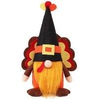 Harvest Turkey Table Ornament - Faceless Old Man Figure, Non-Woven Fabric, 20x10cm, Festive Home Decor
