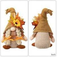 Thanksgiving Faceless Gnome Standing Fabric Decoration - Handcrafted Autumn Home Accent