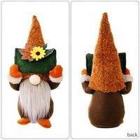 Thanksgiving Harvest Gnome Decorations - Polyester Fabric, Festive Table or Shelf Decor