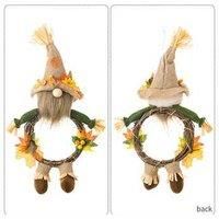 Ivy Wreath Autumn Wall Decor - Handcrafted Linen Vintage Style