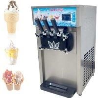 Three Flavors Ice Cream Machine Commercial Soft Ice Cream Makers Desktop Sundae Ice Cream Production Machineachine 18/H