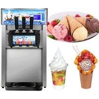 Commercial Electric Desktop 18L/H Small Soft Serve Ice Cream Machine 3 Flavors Ice Cream Maker Machine