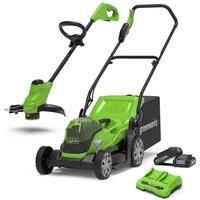 Greenworks 48V Cordless 36cm Lawnmower and 25cm Line Trimmer Kit