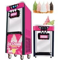The Best Sale 2100W Vertical Ice Cream Mini Soft Ice Cream Making Vending Machine 3 Flavors Ice Cream Maker