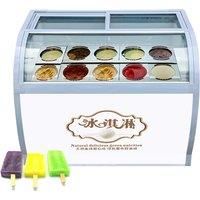 Commercial Homemade Ice Cream Display Cabinet For Cold Drink Shops Popsicle Showcase