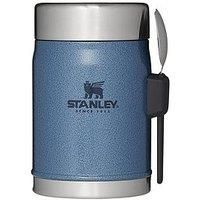 Stanley Classic Legendary Food Jar 0.4L with Spork - Keeps Cold or Hot For 7 Hours - BPA-Free Stainless Steel Soup Flask - Leakproof - Dishwasher Safe - Ash